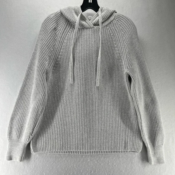 GAP Sweaters - GAP Sweater Womens Sz Small Ribbed Hoodie Long Sleeve Pullover Cotton Ivory